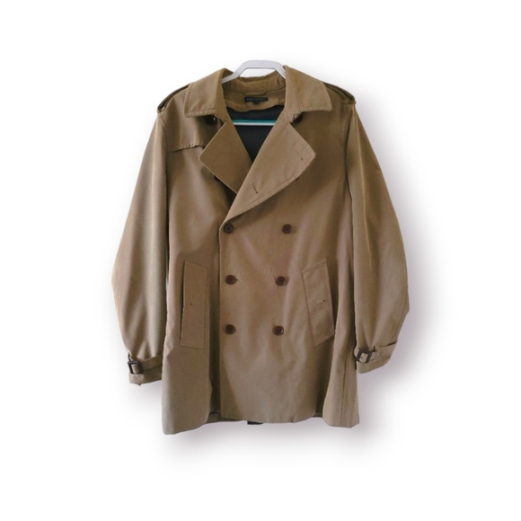 ✨HP✨️Banana RepublicMen's Fall Classic Khaki Double Breasted Trench Coat